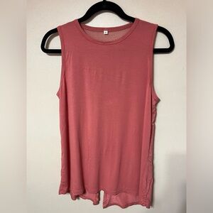 Sleeveless Pink Workout Tank Top